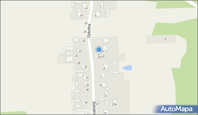 Adamów, Szkolna, 13, mapa Adamów