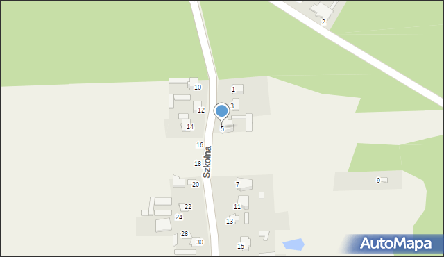 Adamów, Szkolna, 5, mapa Adamów