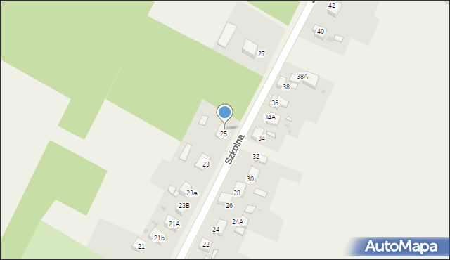 Adamowice, Szkolna, 25/2, mapa Adamowice