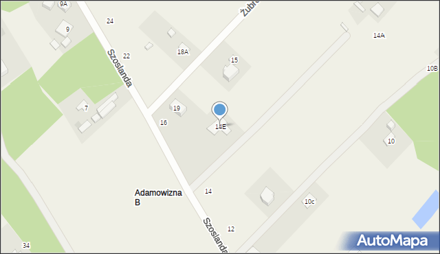 Adamowizna, Szoslanda K., 14E, mapa Adamowizna