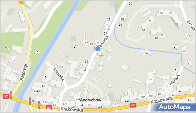 Andrychów, Szewska, 12, mapa Andrychów