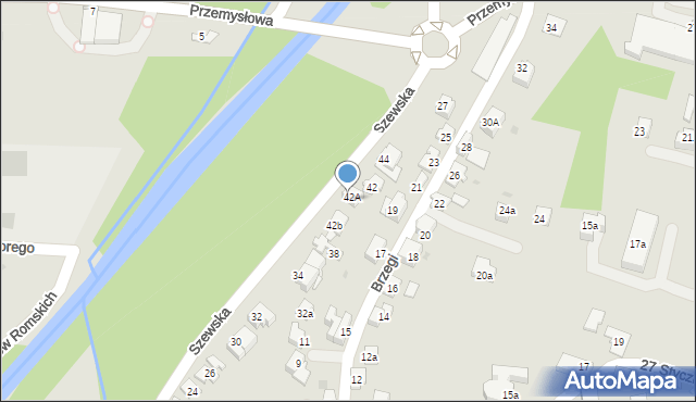 Andrychów, Szewska, 42d, mapa Andrychów