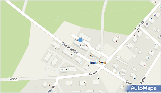 Baborówko, Szamotulska, 5, mapa Baborówko