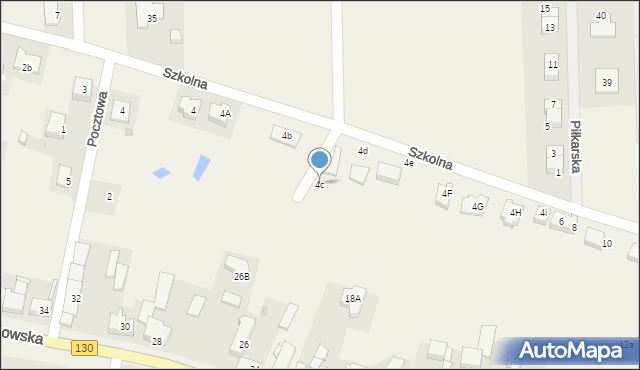 Baczyna, Szkolna, 4c, mapa Baczyna