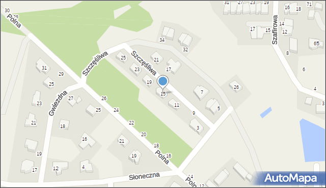 Banino, Szczęśliwa, 15, mapa Banino