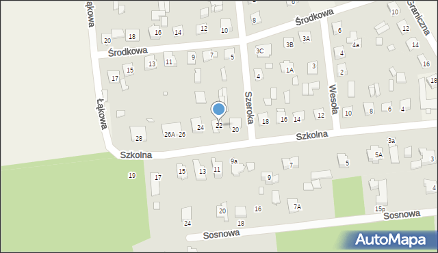 Baniocha, Szkolna, 22, mapa Baniocha