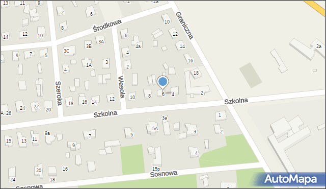 Baniocha, Szkolna, 6, mapa Baniocha