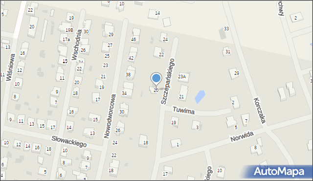 Barczewo, Szczepańskiego, 20, mapa Barczewo