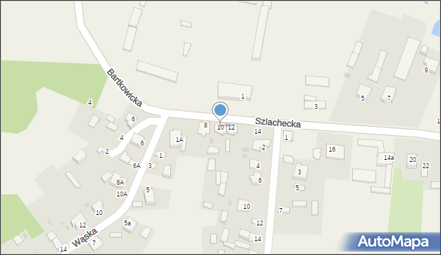Bartkowice, Szlachecka, 10, mapa Bartkowice