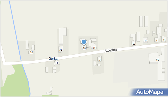 Bednary, Szkolna, 20, mapa Bednary