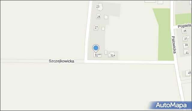 Bełk, Szczejkowicka, 31, mapa Bełk