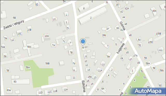 Biała Podlaska, Szkolna, 6, mapa Białej Podlaskiej