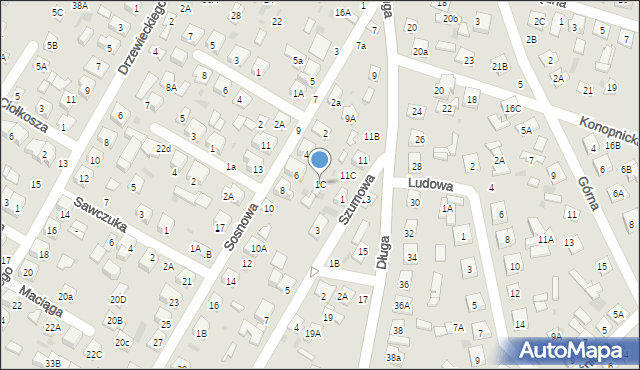 Biała Podlaska, Szumowa, 1C, mapa Białej Podlaskiej