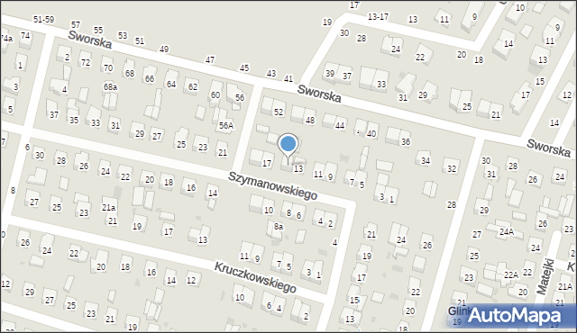 Biała Podlaska, Szymanowskiego Karola, 15, mapa Białej Podlaskiej