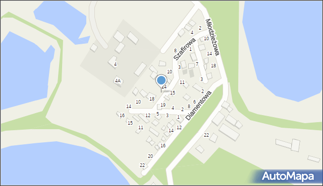 Białka, Szafirowa, 16, mapa Białka