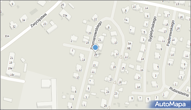 Białogard, Szymanowskiego Karola, 15, mapa Białogard
