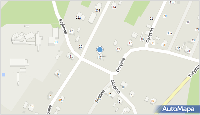 Bieruń, Szybowa, 12, mapa Bieruń