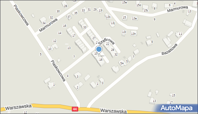 Bieruń, Szafirowa, 14, mapa Bieruń