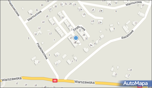 Bieruń, Szafirowa, 18, mapa Bieruń