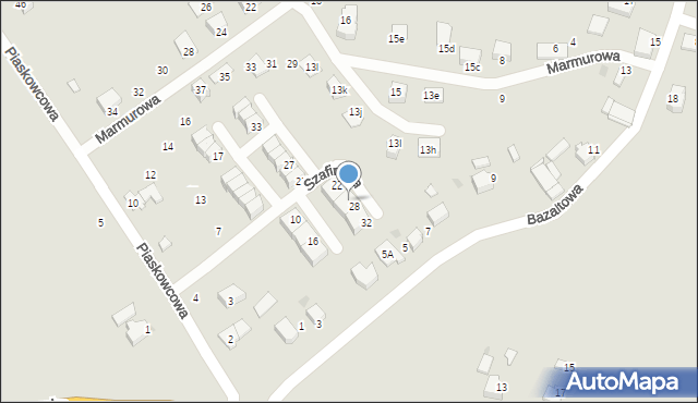 Bieruń, Szafirowa, 26, mapa Bieruń