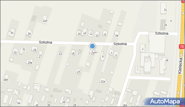 Bilcza, Szkolna, 13, mapa Bilcza