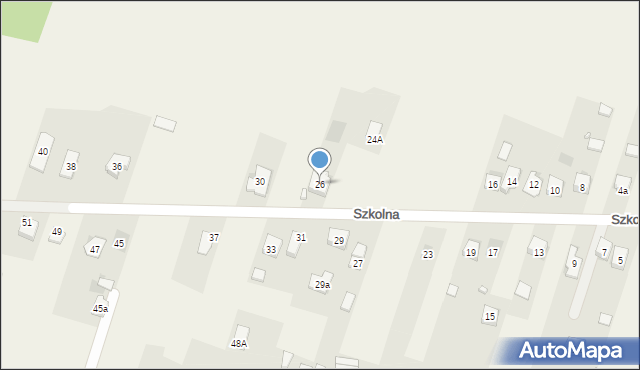 Bilcza, Szkolna, 26, mapa Bilcza