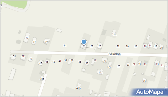 Bilcza, Szkolna, 32, mapa Bilcza