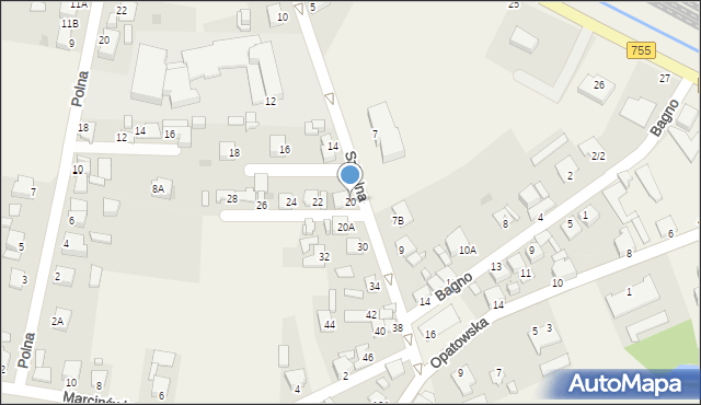 Bodzechów, Szkolna, 20, mapa Bodzechów