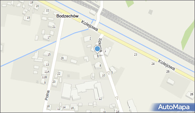 Bodzechów, Szkolna, 6, mapa Bodzechów