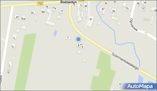 Bodzentyn, Szermentowskiego, 6, mapa Bodzentyn