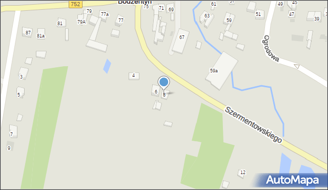 Bodzentyn, Szermentowskiego, 8, mapa Bodzentyn