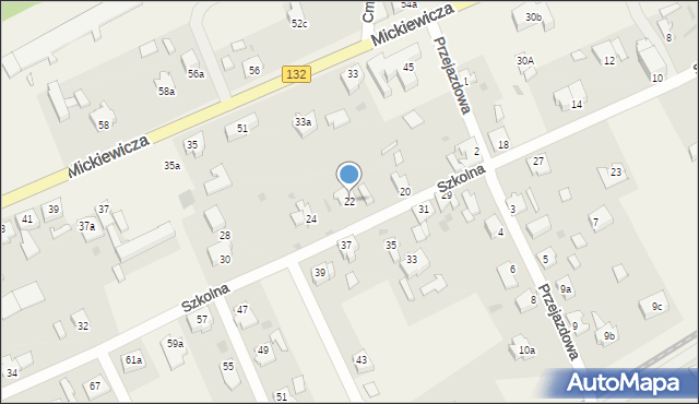 Bogdaniec, Szkolna, 22, mapa Bogdaniec