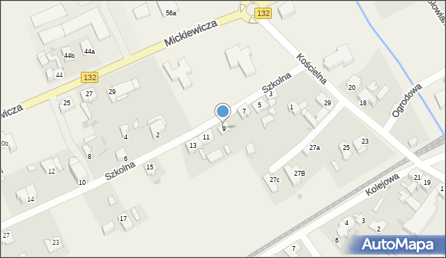 Bogdaniec, Szkolna, 9, mapa Bogdaniec
