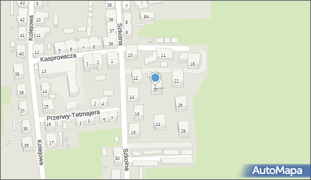 Boguszów-Gorce, Szkolna, 20, mapa Boguszów-Gorce