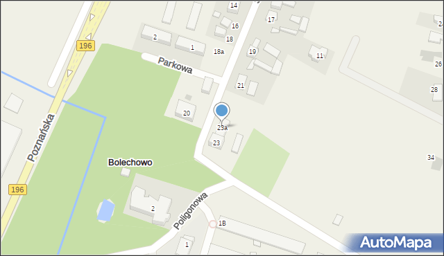 Bolechowo, Szkolna, 23a, mapa Bolechowo