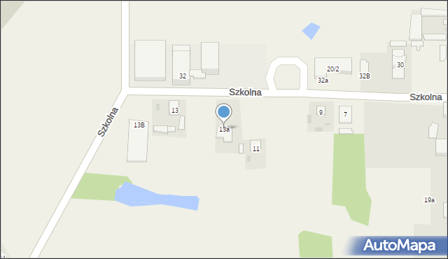 Boniewo, Szkolna, 13a, mapa Boniewo