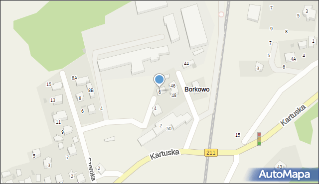 Borkowo, Szkolna, 6, mapa Borkowo