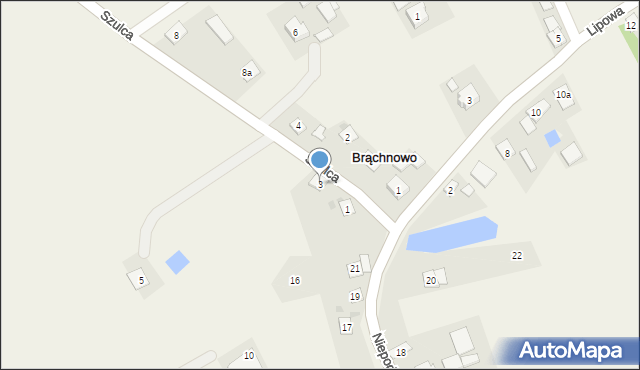 Brąchnowo, Szulca Z., ks., 3, mapa Brąchnowo