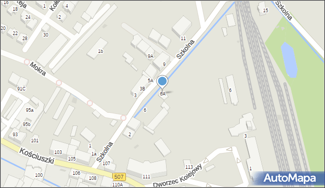 Braniewo, Szkolna, 6A, mapa Braniewo