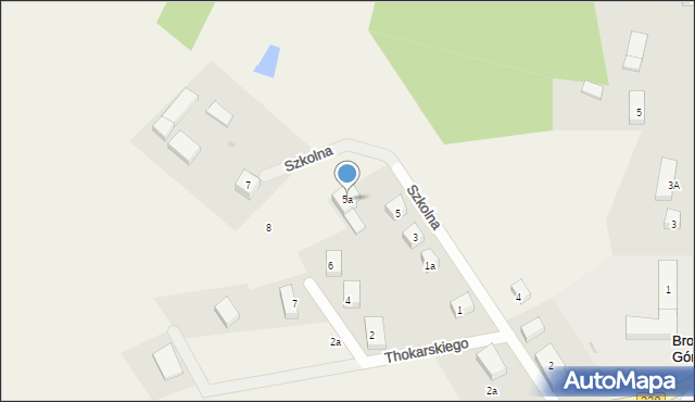 Brodnica Górna, Szkolna, 5a, mapa Brodnica Górna