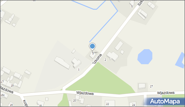 Brodziszewo, Szkolna, 3, mapa Brodziszewo