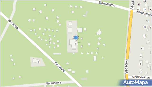 Brok, Szosowa, 17, mapa Brok