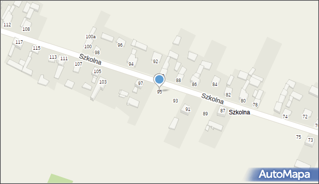 Brudzowice, Szkolna, 95, mapa Brudzowice