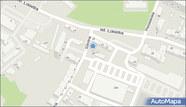 Brzeg, Szkolna, 1A, mapa Brzeg