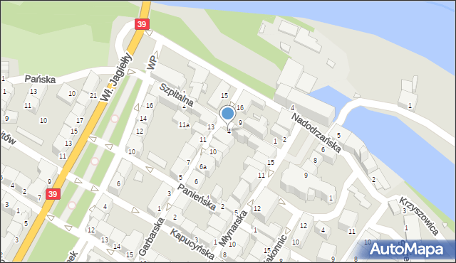 Brzeg, Szpitalna, 4, mapa Brzeg