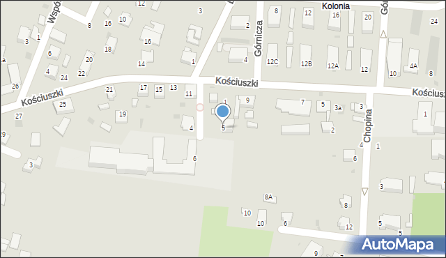 Brzeszcze, Szkolna, 5, mapa Brzeszcze