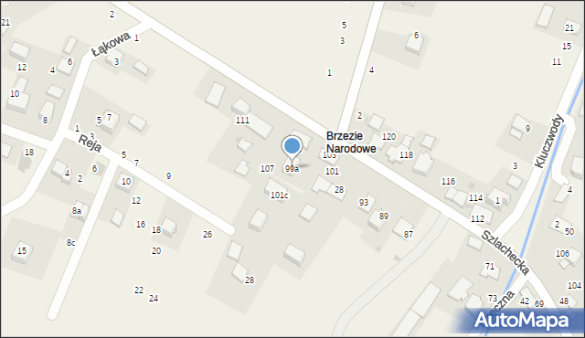 Brzezie, Szlachecka, 99a, mapa Brzezie