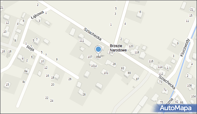 Brzezie, Szlachecka, 99a, mapa Brzezie