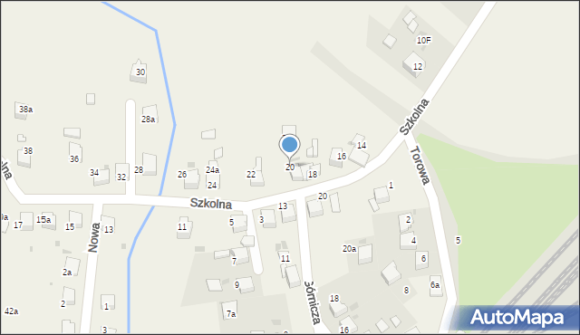 Brzezinka, Szkolna, 20, mapa Brzezinka