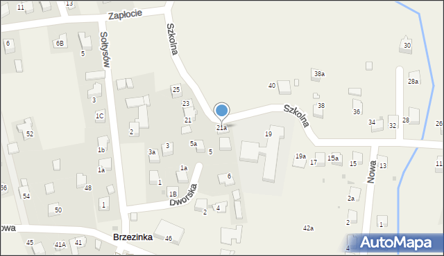 Brzezinka, Szkolna, 21a, mapa Brzezinka